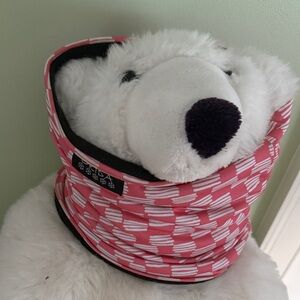 Pink and White Patterned Skida Neck Warmer